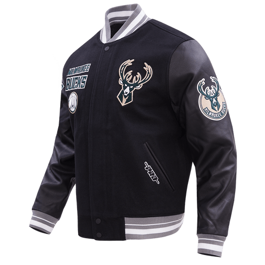 NBA MILWAUKEE BUCKS RETRO CLASSIC WOOL VARSITY JACKET - Rare Leather