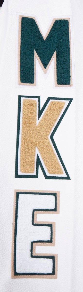 NBA MILWAUKEE BUCKS SCRIPT TAIL WOOL VARSITY - Vox Leather