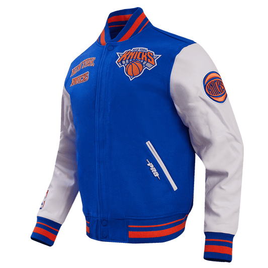 NBA NEW YORK KNICKS RETRO CLASSIC WOOL VARSITY JACKET - Rare Leather