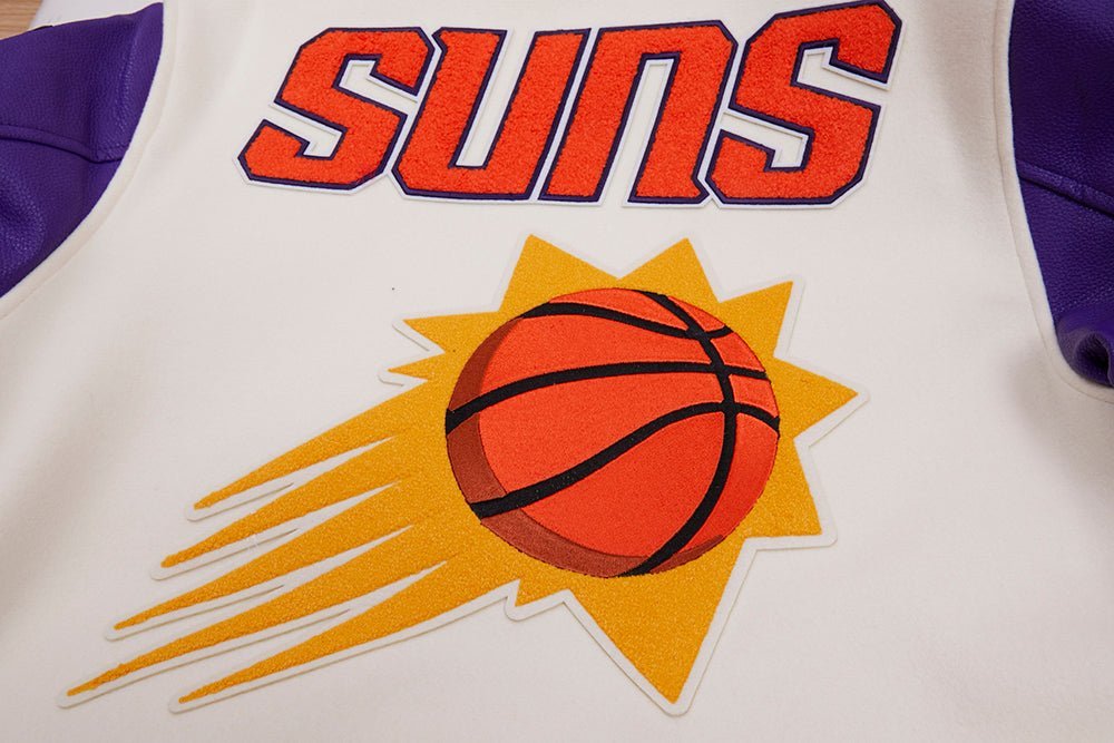 NBA PHOENIX SUNS RETRO CLASSIC WOOL VARSITY JACKET - Vox Leather