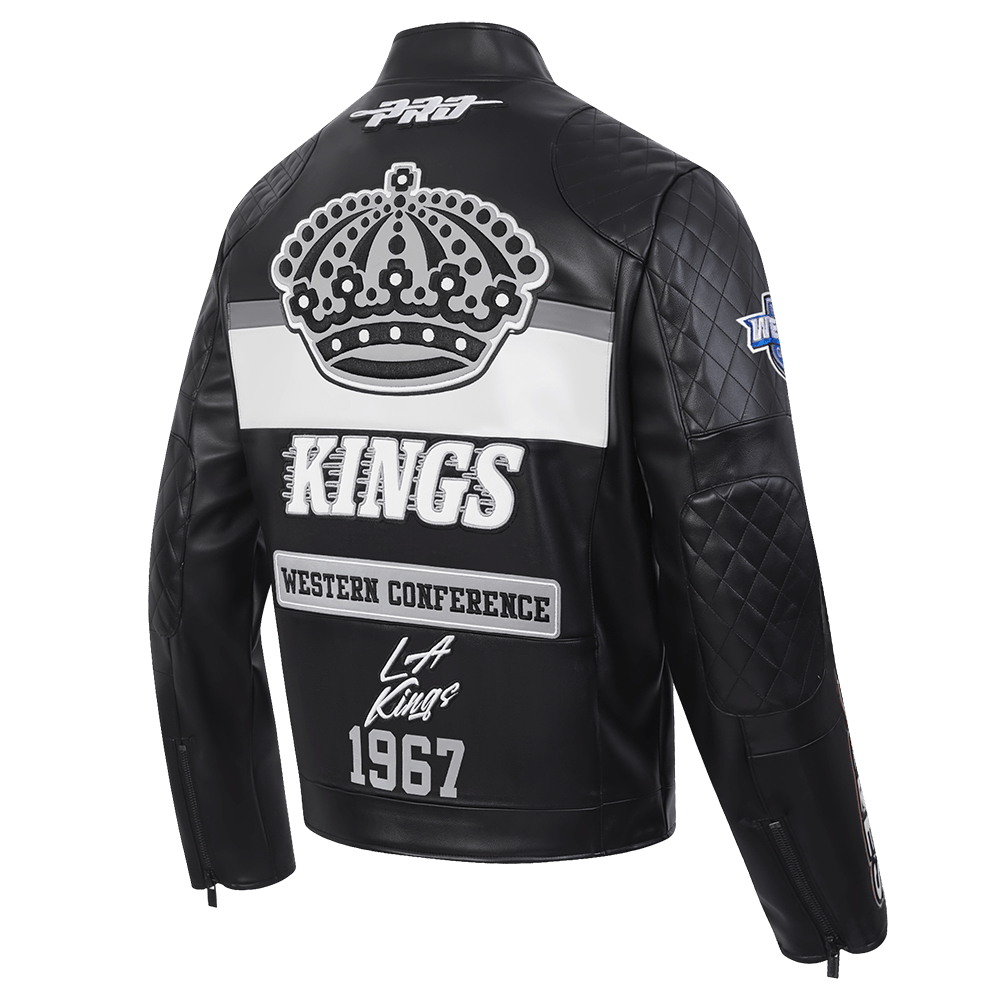 NHL LOS ANGELES KINGS MEN'S MOTO JACKET - Rare Leather Order Now !!
