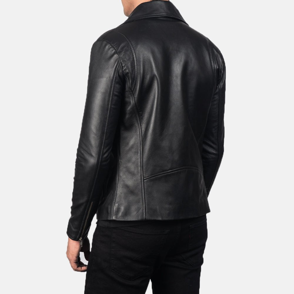 Noah Black Leather Biker Jacket - Vox Leather