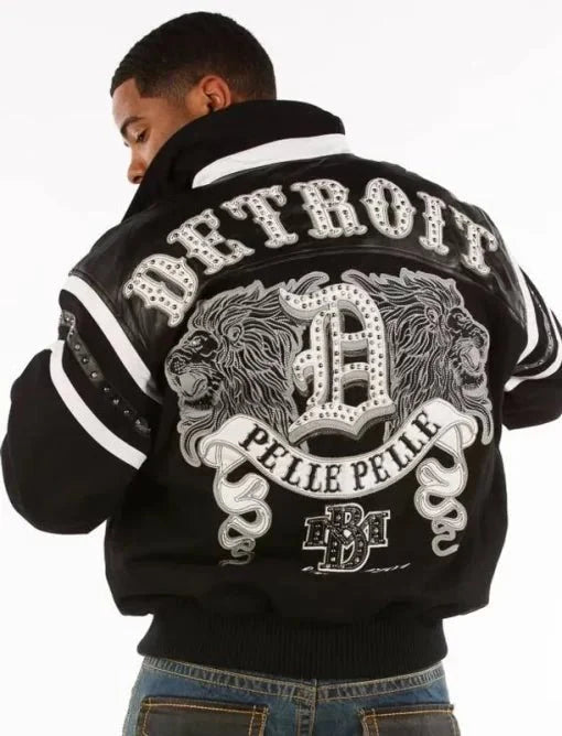 Pelle Pelle Mens Black Detroit City Jacket - Rare Leather