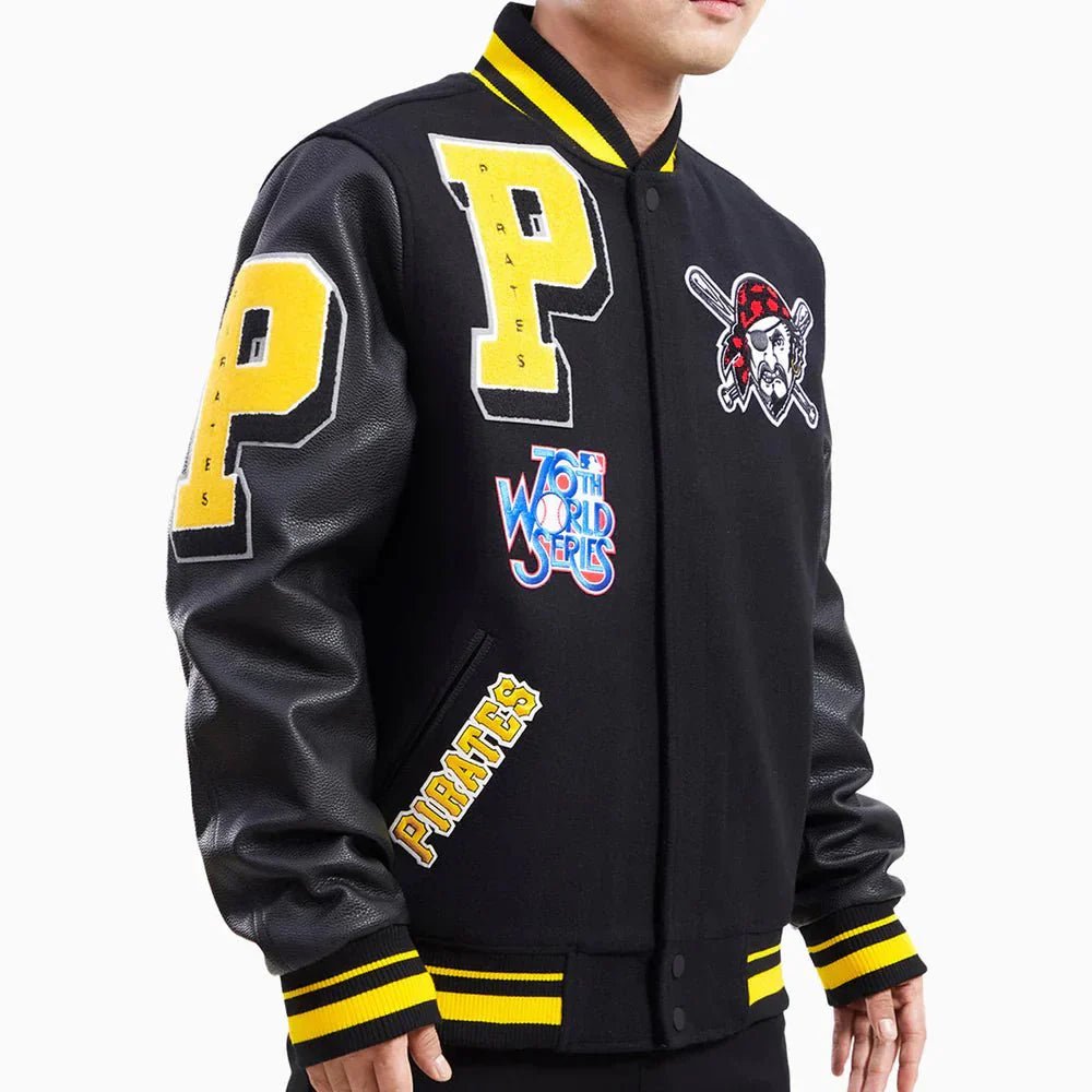 Pittsburgh Pirates MLB Rib Wool Varsity Jacket - Vox Leather