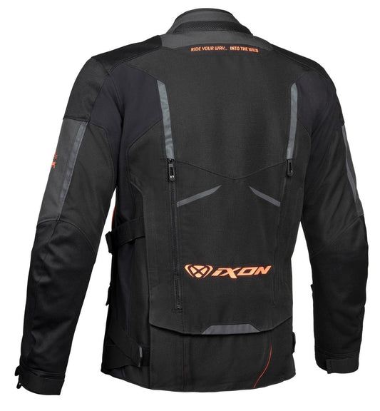 Ragnar - Adventure Touring Jacket (Black/Anthracite/Orange) - Vox Leather