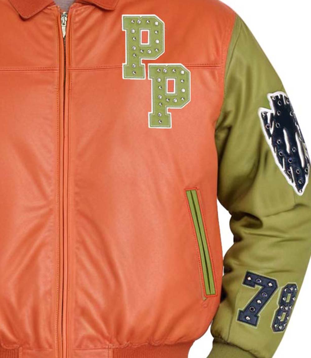 Renegades Orange Green Leather Jacket - Rare Leather Order Now !!