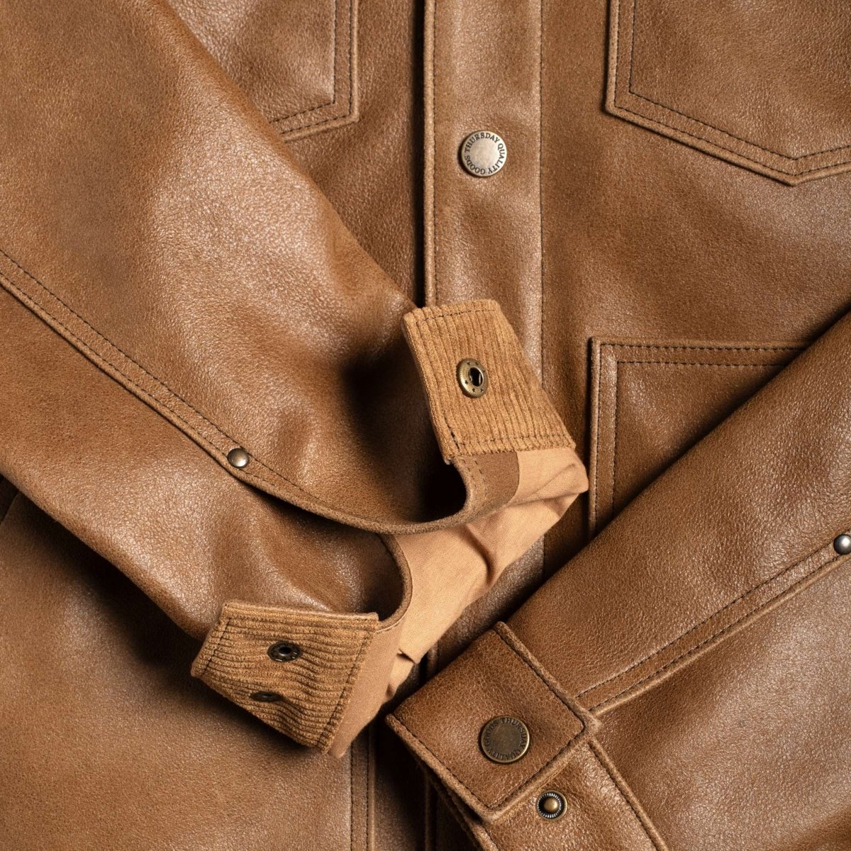 Roughout Cruiser Jacket | Natural - Vox Leather