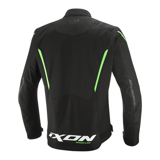 Striker 2 Air - Summer Riding Jacket (Black/Green) - Vox Leather