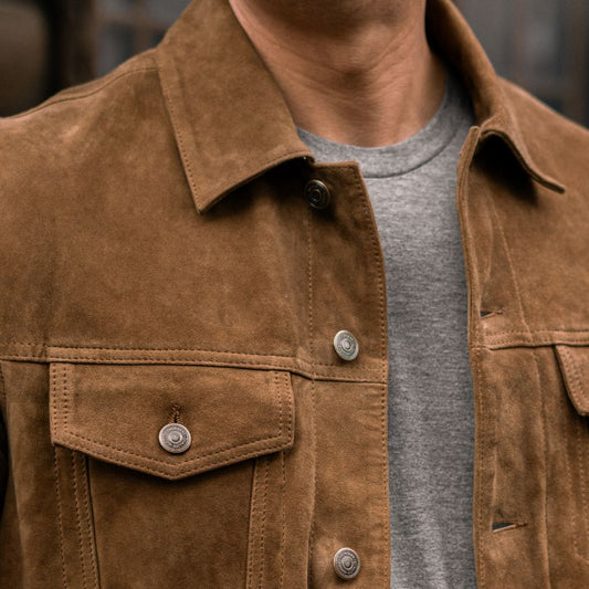 Suede Trucker Jacket | Dusty - Rare Leather