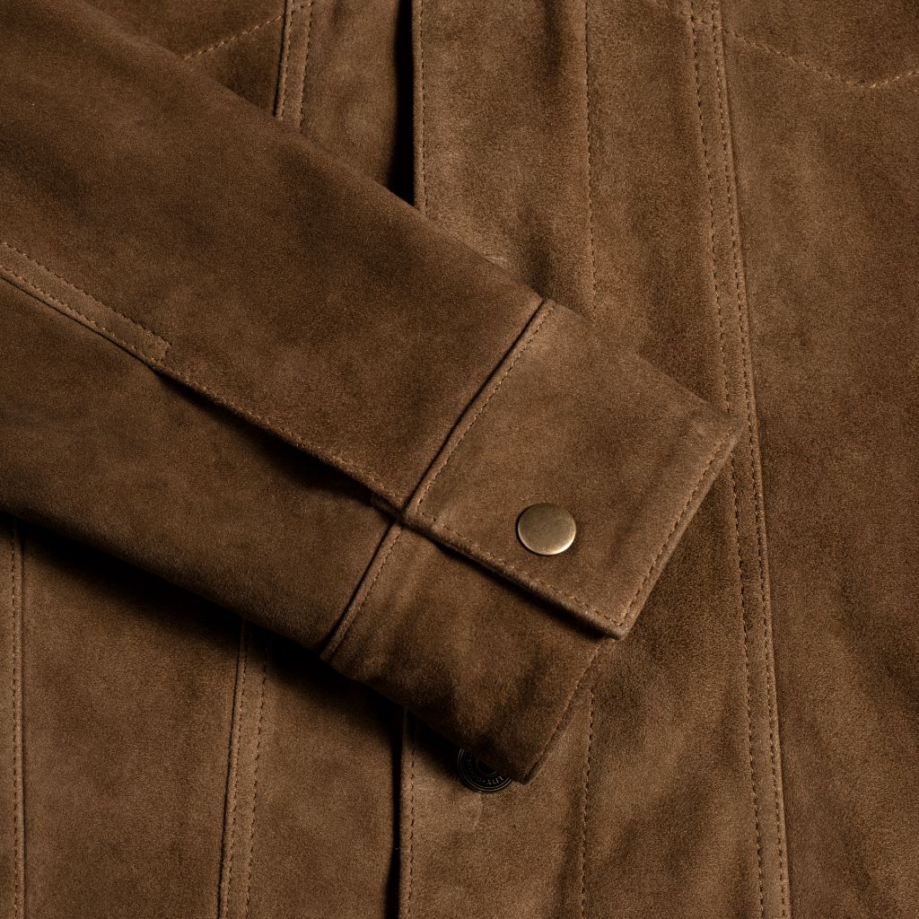 Suede Trucker Jacket | Dusty - Vox Leather