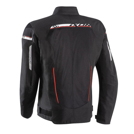 T-Rex - All Weather Riding Jacket (Black/White/Red) - Vox Leather