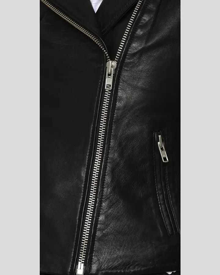 Taliyah Black Studded Leather Jacket - Vox Leather