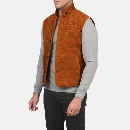 Tony Brown Suede Vest - Vox Leather