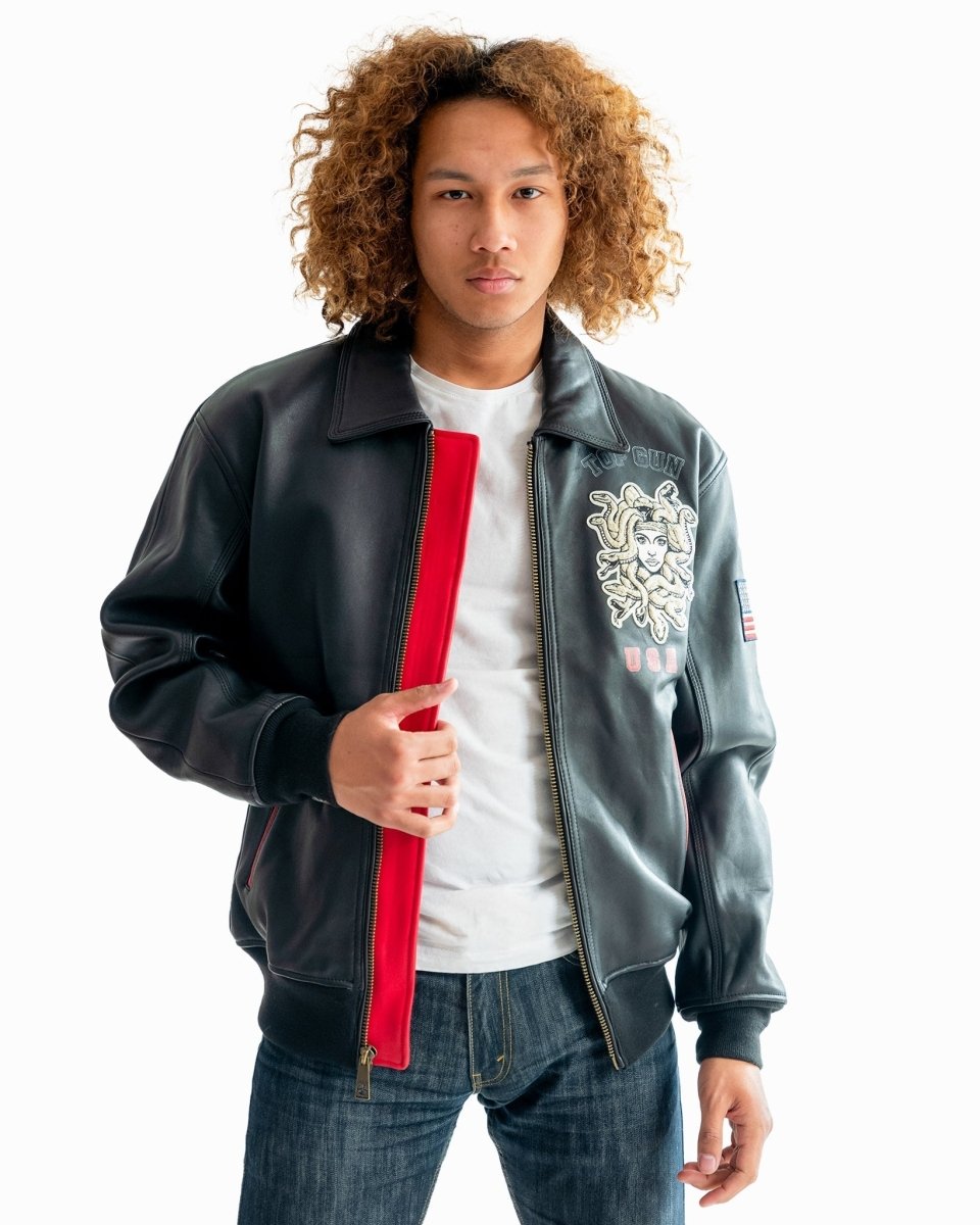 TOP GUN MEN'S MEDUSA LEATHER JACKET - Vox Leather