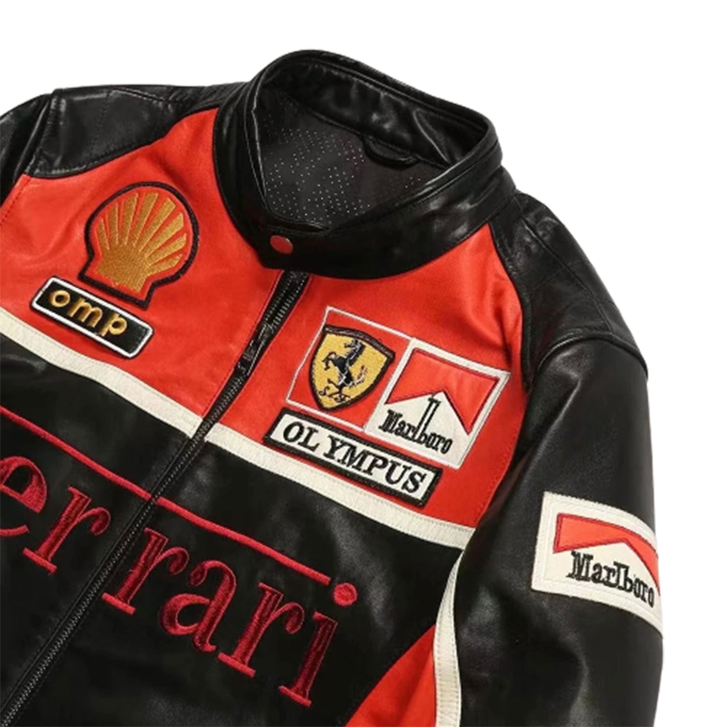 Vintage Ferrari Leather Motorcycle Jacket - Rare Leather