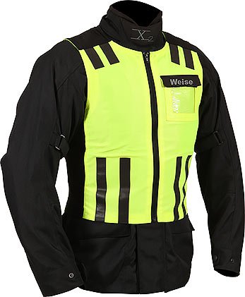 WEISE Neon Yellow Reflective Hi Visibility Stretch Vest - Vox Leather