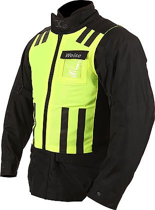 WEISE Neon Yellow Reflective Hi Visibility Stretch Vest - Vox Leather