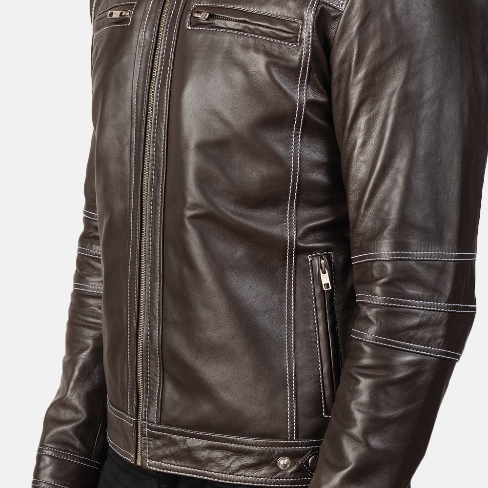 Youngster Brown Leather Biker Jacket - Rare Leather