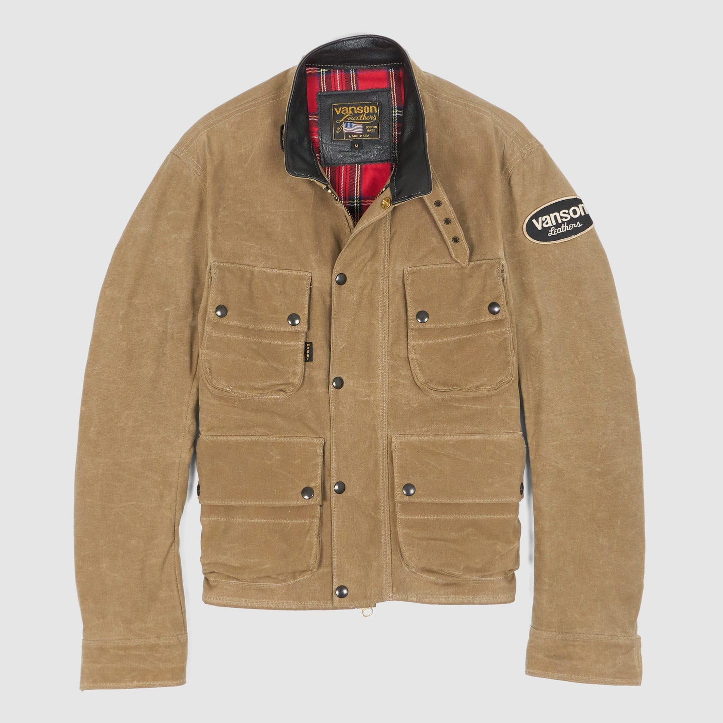Vanson Waxed 14oz. Short Canvas Jacket