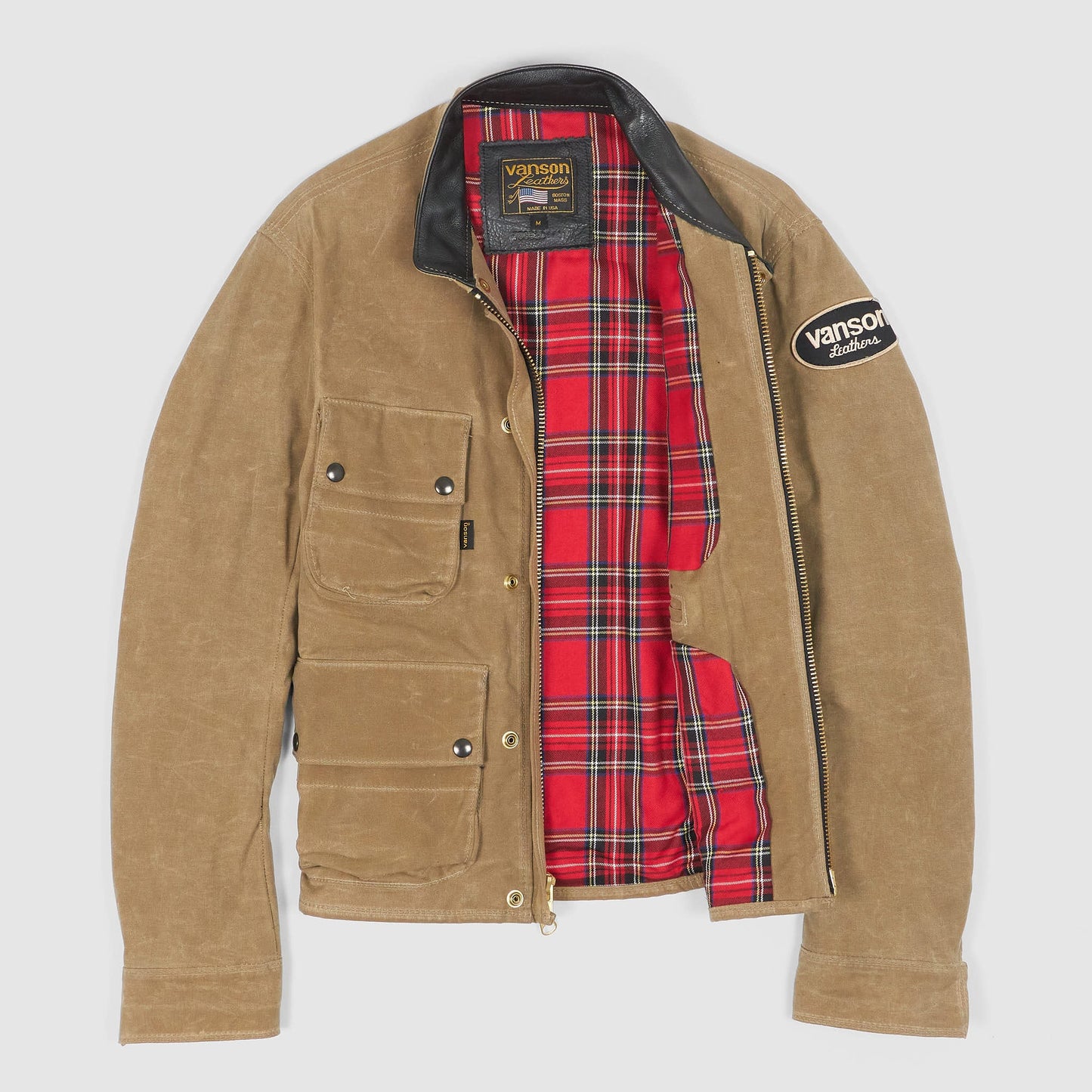 Vanson Waxed 14oz. Short Canvas Jacket