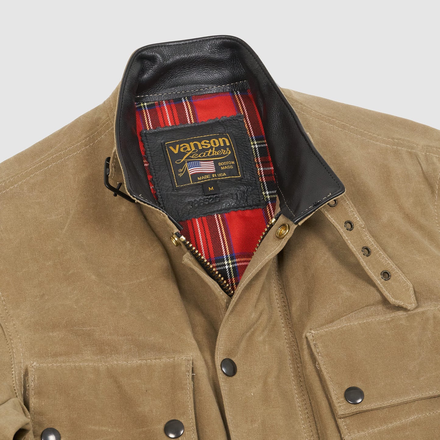 Vanson Waxed 14oz. Short Canvas Jacket