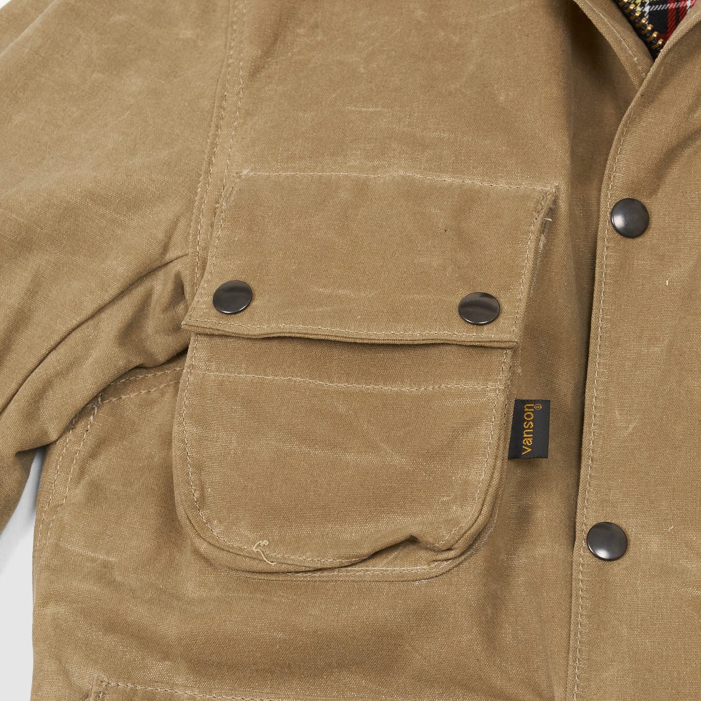 Vanson Waxed 14oz. Short Canvas Jacket