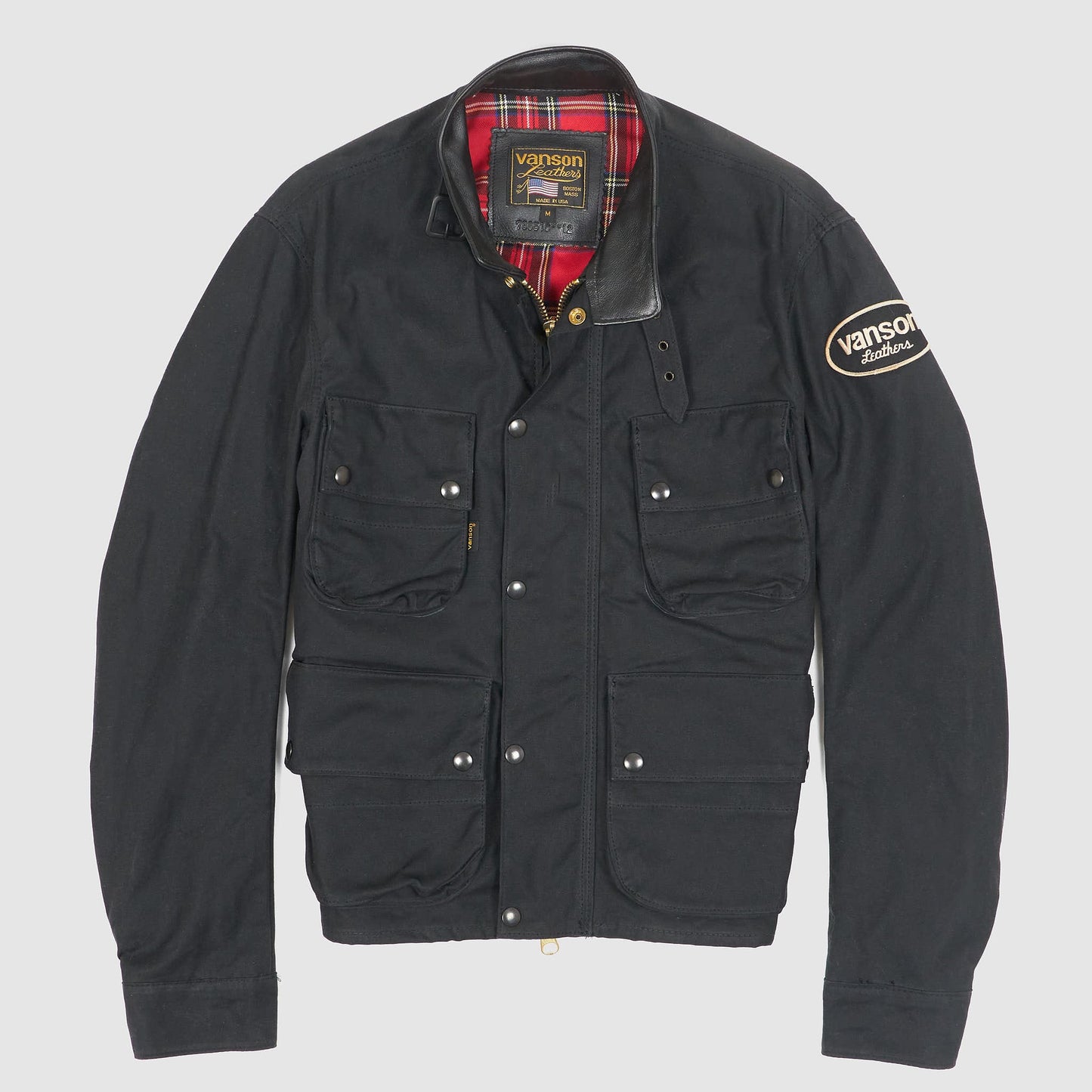 Vanson Waxed 14oz. Short Canvas Jacket