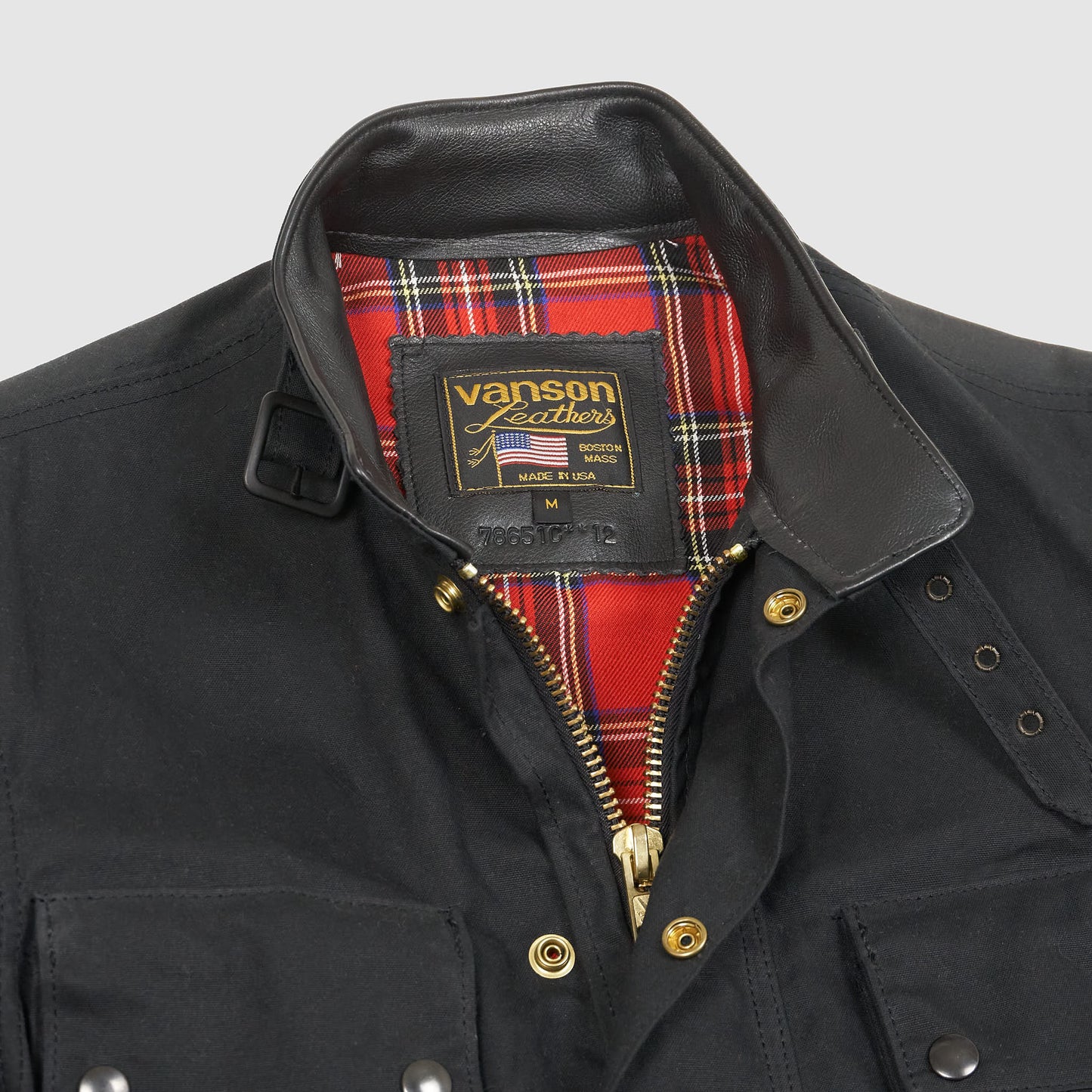 Vanson Waxed 14oz. Short Canvas Jacket