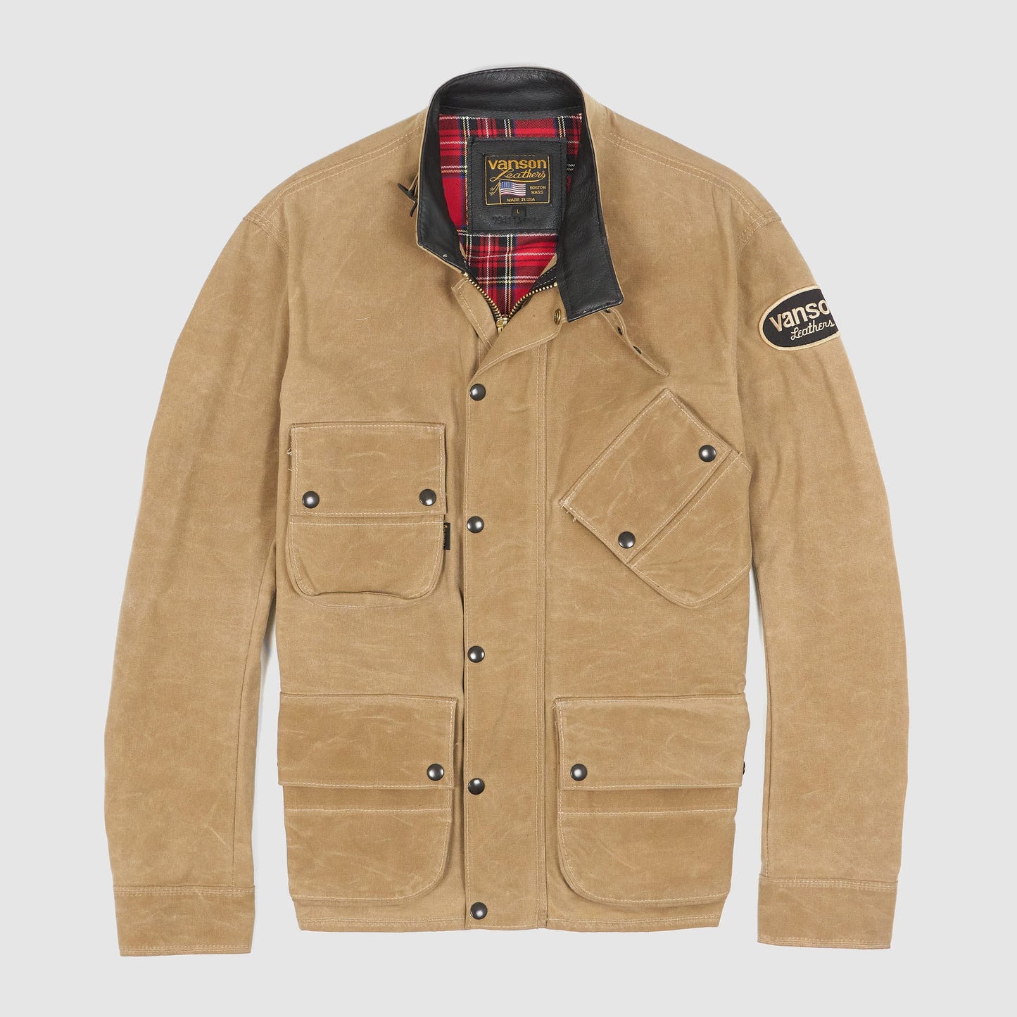 Vanson Waxed Canvas Motorcycle Jacket