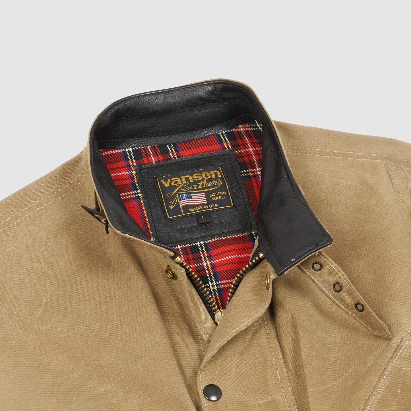 Vanson Waxed Canvas Motorcycle Jacket