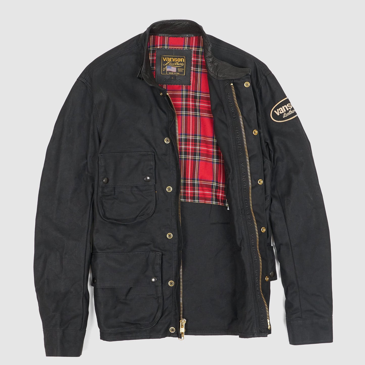 Vanson Waxed Canvas Motorcycle Jacket
