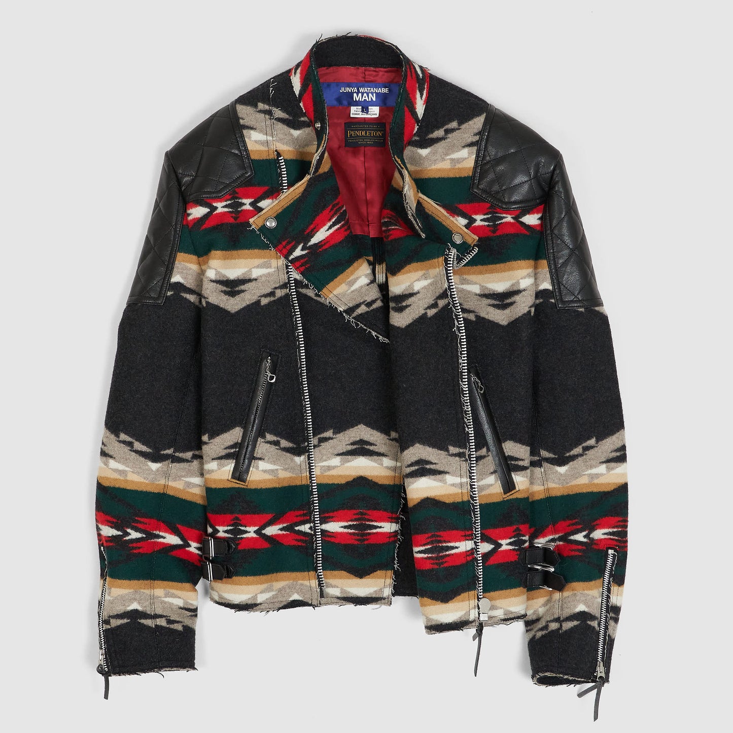Junya Watanabe Man x Pendleton Blanket Quilted Perfecto Jacket