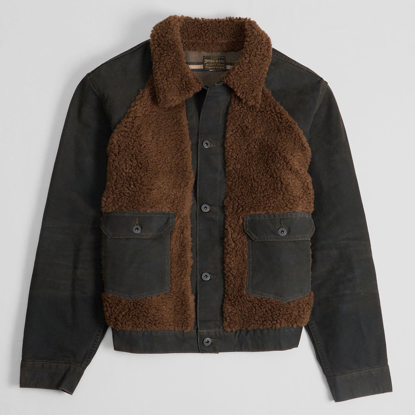 Double RL Midnight Canvas Grizzly Moto Jacket