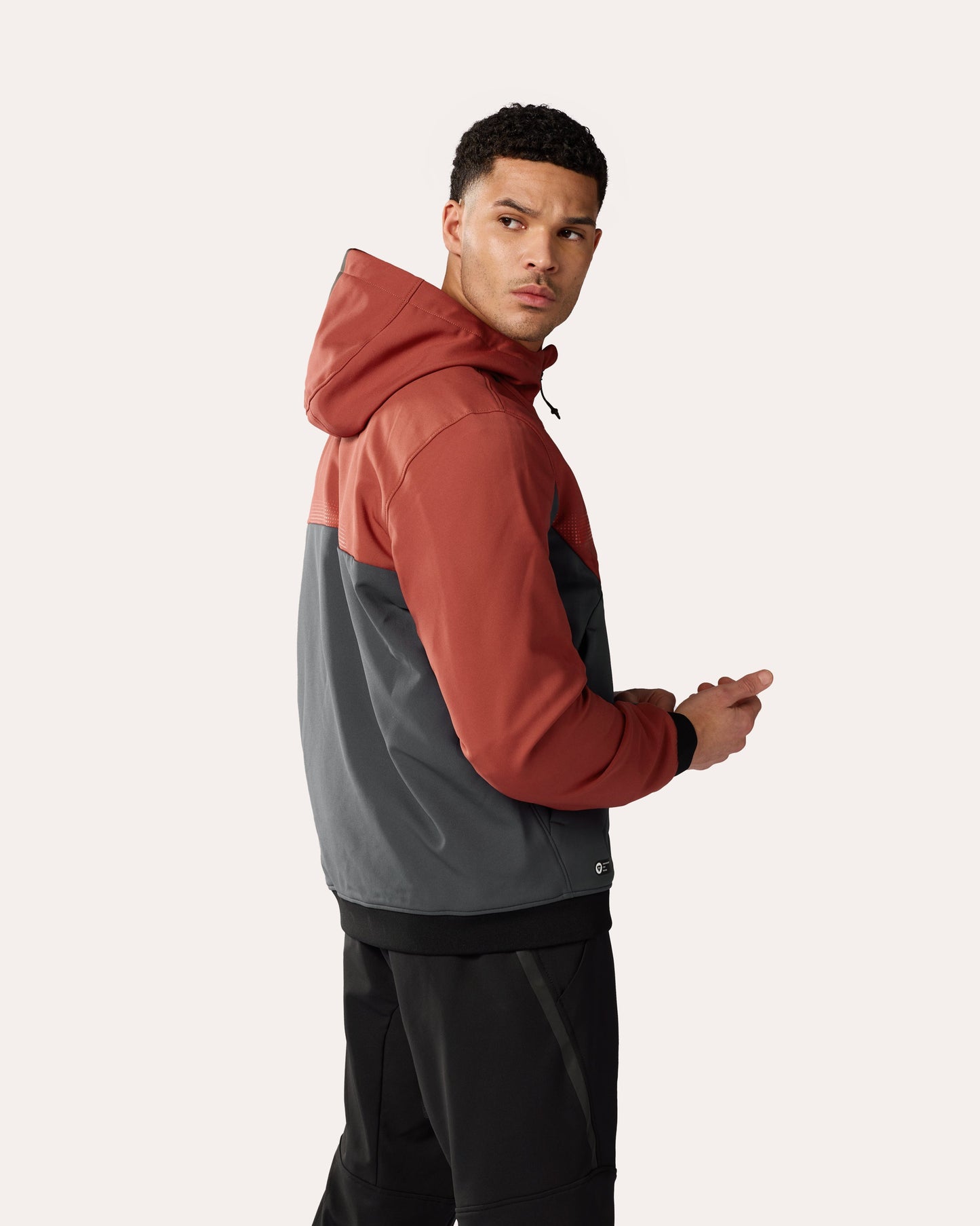 Hoodie Parabolica 2 | Burgundy Red-Grey