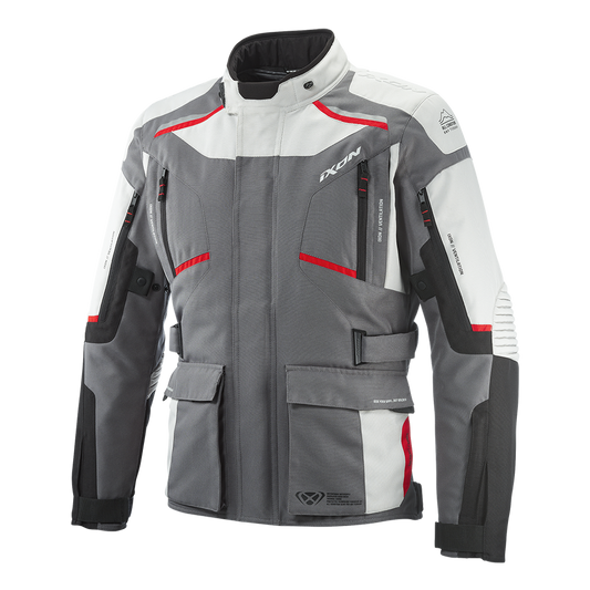 Midgard - All Season Motorcycle Touring Jacket (Grey/Black/Red)