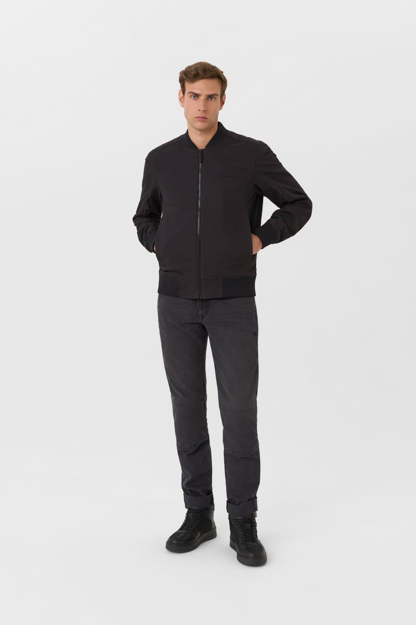 VENTURA BLACK AA - Summer bomber jacket