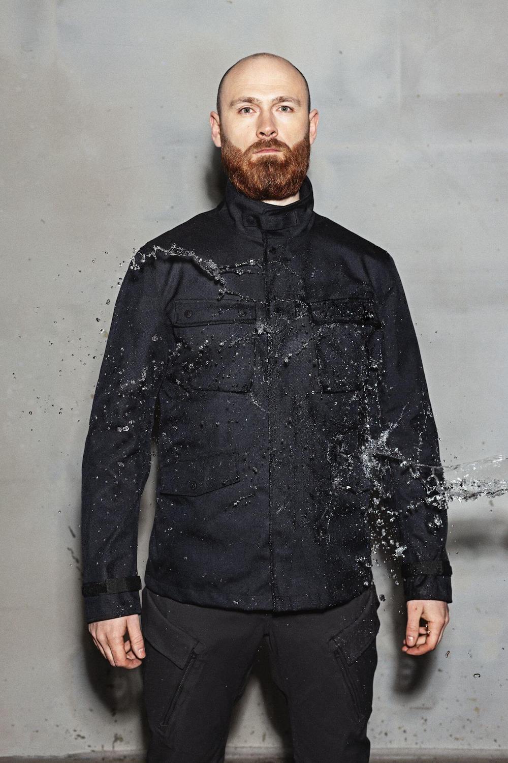 M65 WP JACKET BLACK - Slim-Fit Waterproof Motorcycle Jacket