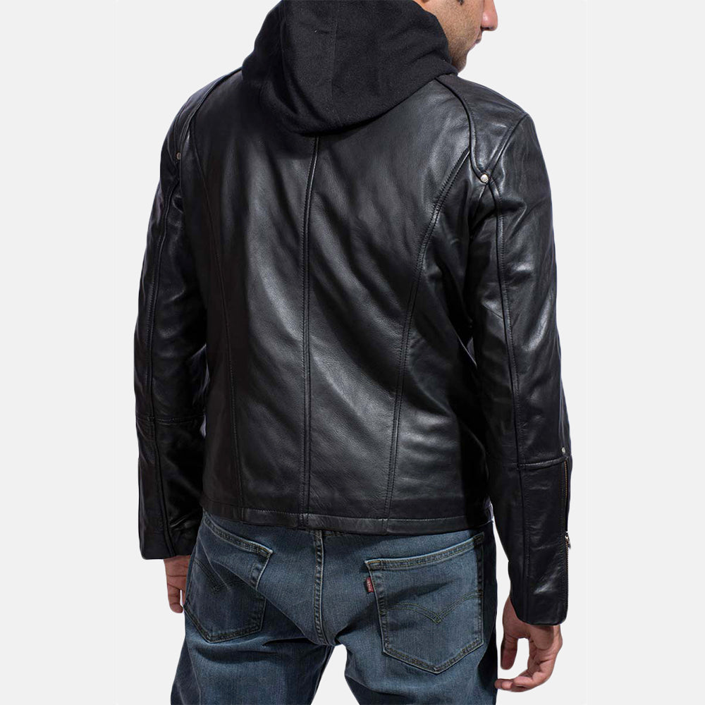 Highschool Black Leather Jacket For Men