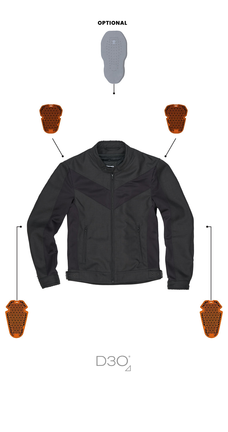 AIR TATE JACKET BLACK - All-Weather Motorcycle Jacket