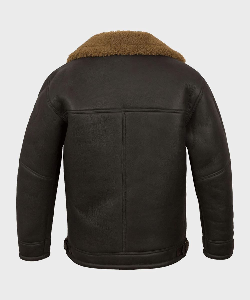 Anderson Black Sheepskin Shearling Leather Jacket - Rare Leather Order Now !!