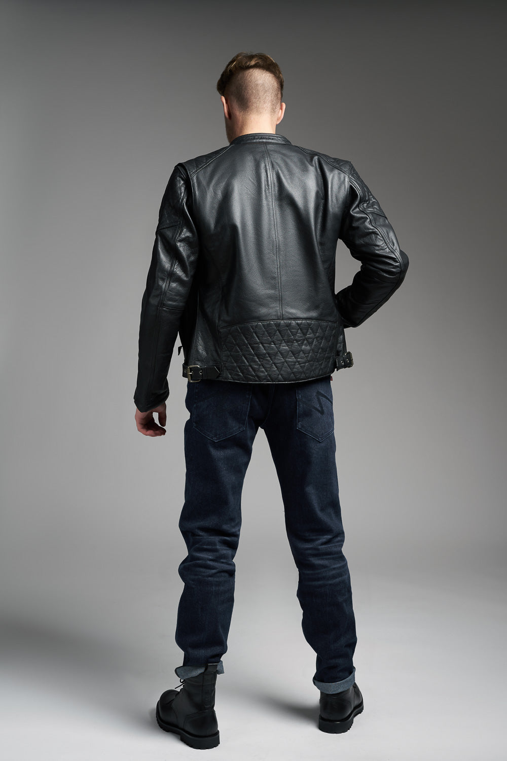 TWIN LEATHER JACKET BLACK - Men’s Leather Motorcycle Jacket