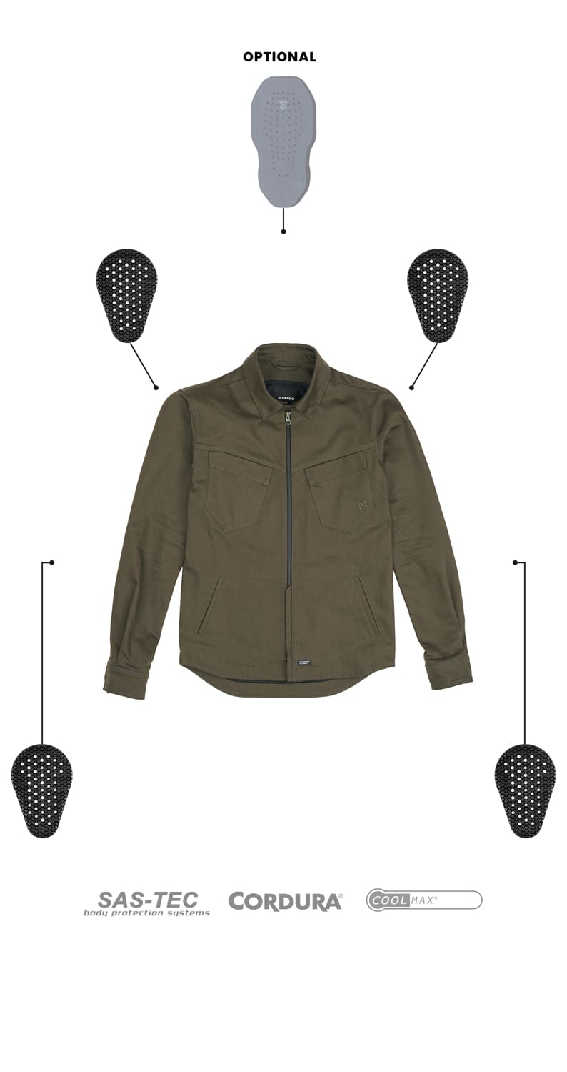 CAPO COR 02 – Motorcycle Shirt for Men Slim-Fit Cordura®