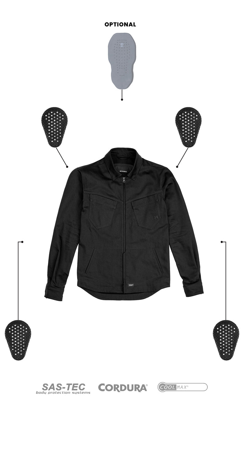 CAPO COR 03 – Motorcycle Shirt for Men Slim-Fit Cordura®