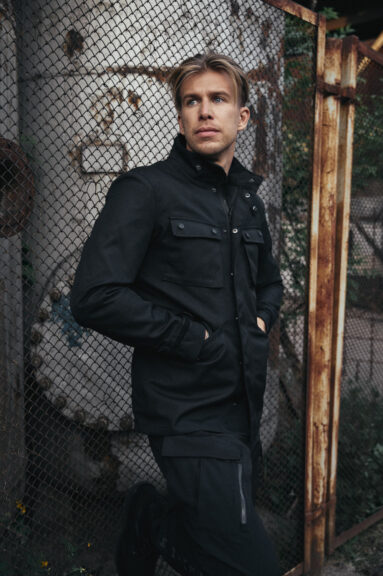 M65 WP JACKET BLACK - Slim-Fit Waterproof Motorcycle Jacket
