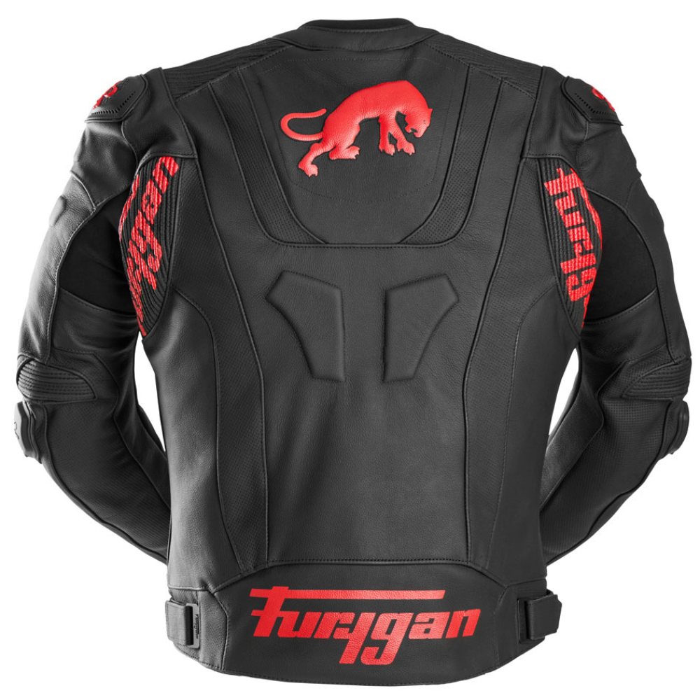 Furygan Raptor Evo 3 Leather Jacket (Black Red)
