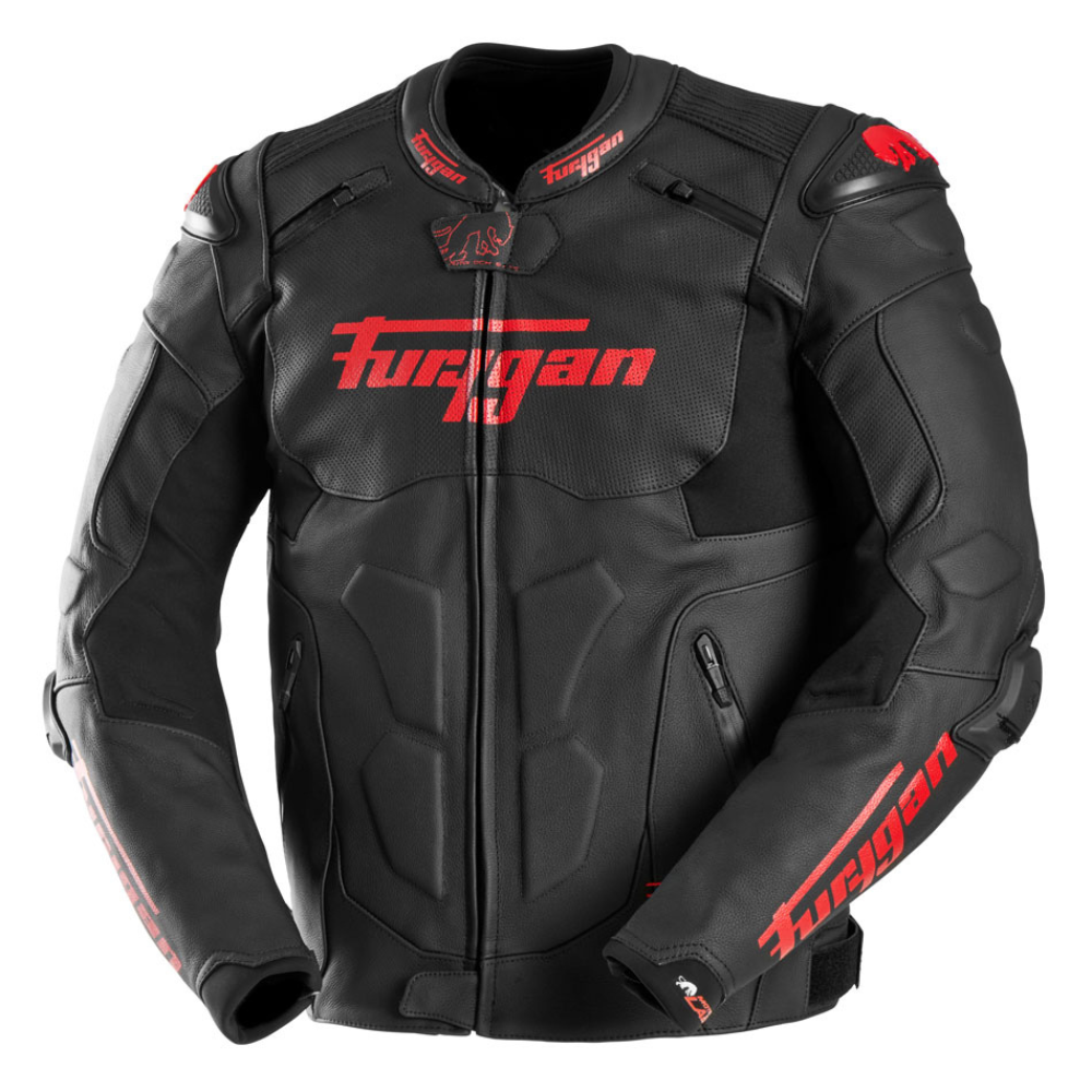 Furygan Raptor Evo 3 Leather Jacket (Black Red)