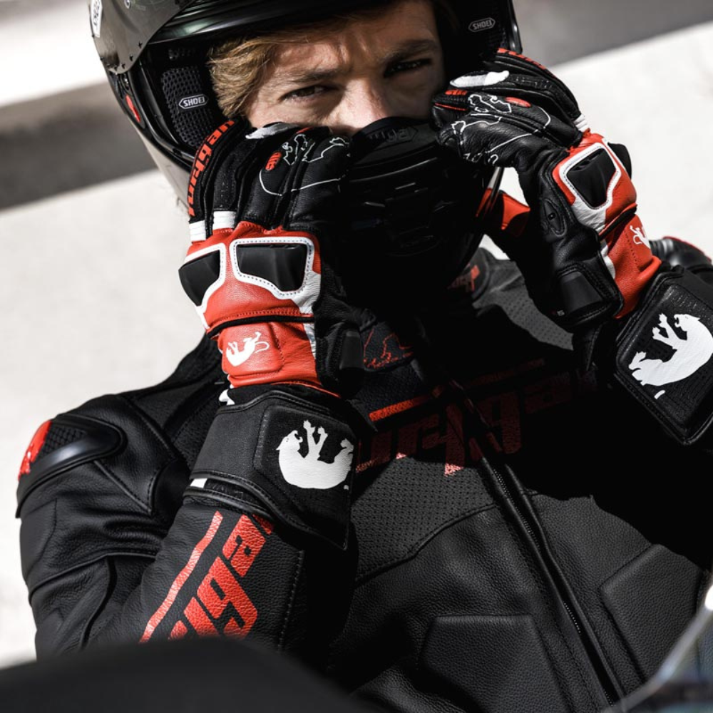 Furygan Raptor Evo 3 Leather Jacket (Black Red)