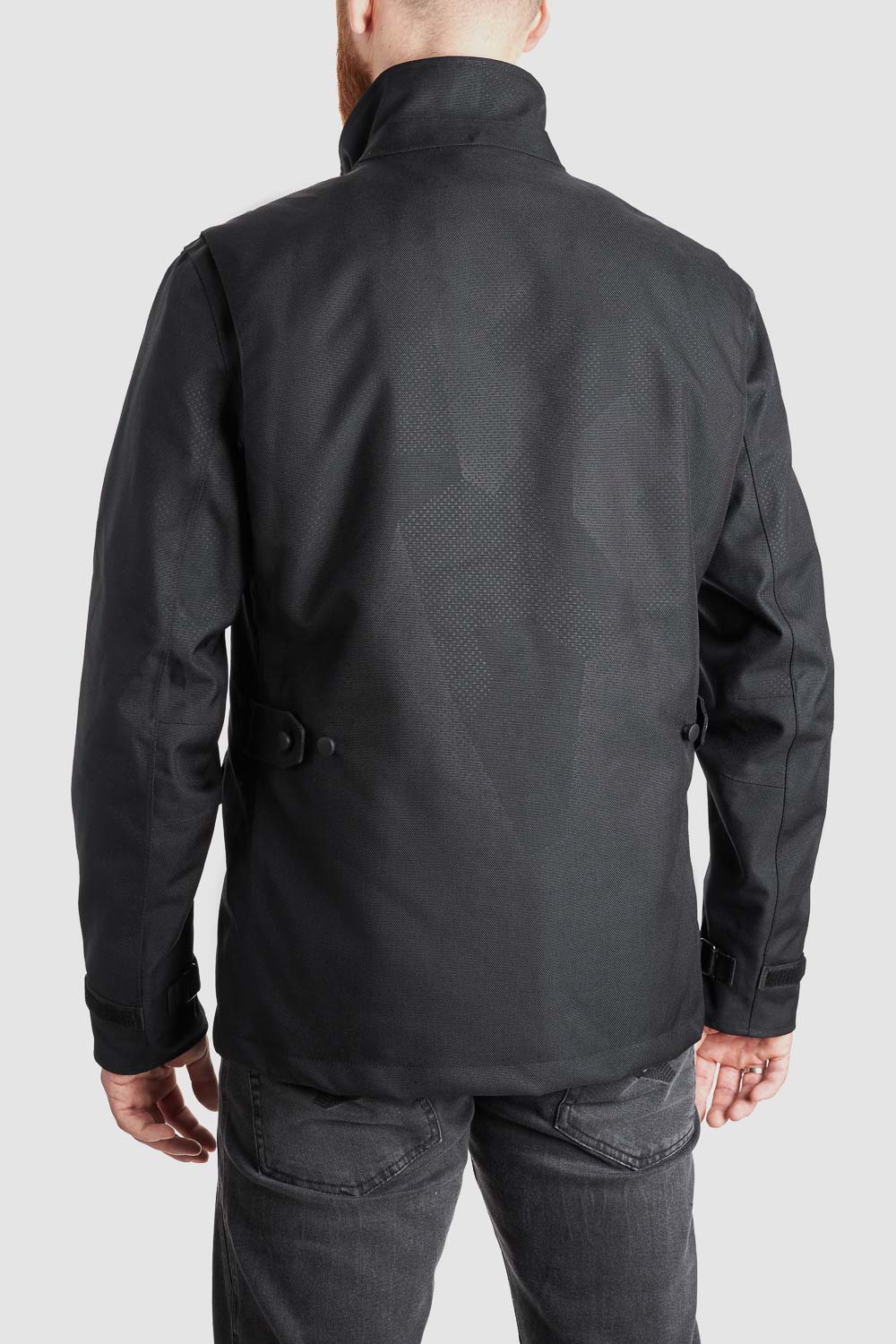 M65 WP JACKET BLACK - Slim-Fit Waterproof Motorcycle Jacket