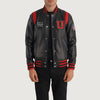 Liberte USA Black Leather Varsity Jacket