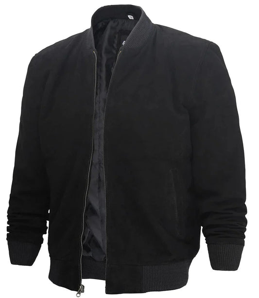 Adamsville Mens Black Suede Jacket - Vox Leather